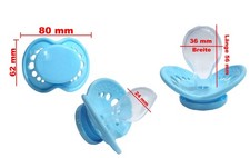 ABDL ADULT Sleepy Silikon Pacifier" Size 7 Mundplatte 80 x 62 mm -Baby-Blue