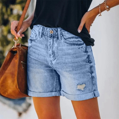 Damen jeans shorts destroyed - damen,