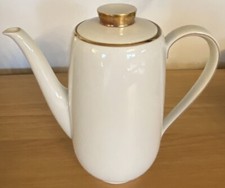 Seltmann Weiden Porzellan Kaffeekanne Teekanne Creme Goldrand 21cm