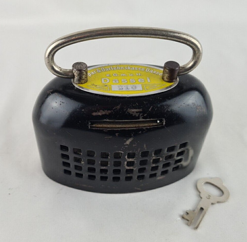Rar art deco metall spardose - metall,