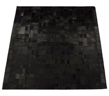 KUHFELL TEPPICH SCHWARZ