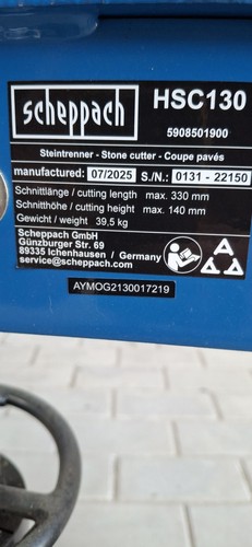 Scheppach hsc130 steintrenner - hsc130,