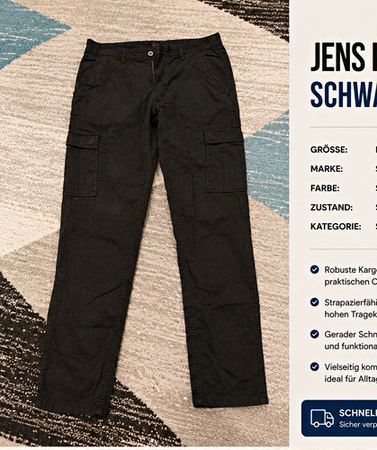Smog herren cargo hose schwarz - cargo,