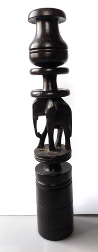 Ebenholz figur kerzenhalter - ebenholz,