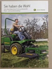 JOHN DEERE Sichelmäher Spindelmäher Triplex-Mäher Rasentraktoren Prospekt