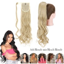 Pferdeschwanz Zopf Haarverlängerung Clip in Haarteil Extensions wie Echthaar 26"