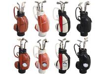 DeLux Geschenk Box Golf Bag 3 Kugelschreiber Putter Driver Eisen NEU Schreibset