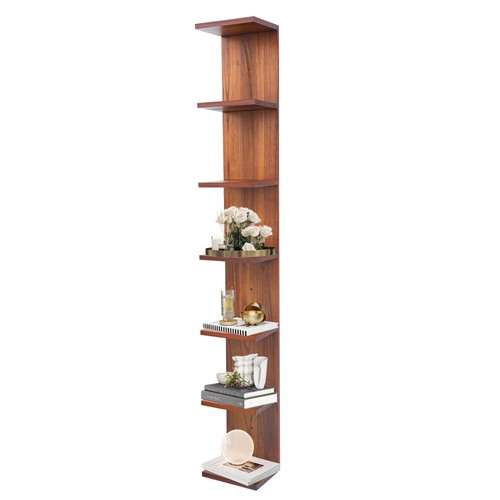 Wandregal massivholz stufig - massivholz, 7-stufig