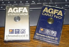 2 x AGFA  Cassette/Kassette (STEREOCHROM + CARAT FeCr 90+6)