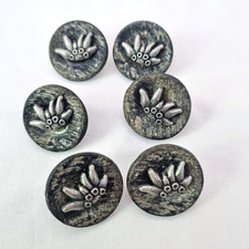 6 x Knöpfe Edelweiß