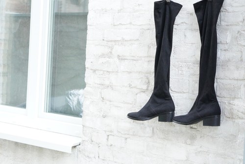 Overknee stiefel schwarz - stiefel,