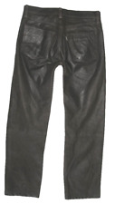 SPECKIGE " ENJOY " Herren- LEDERJEANS Nubuk- Lederhose in dkl.- braun W31"/ L30"