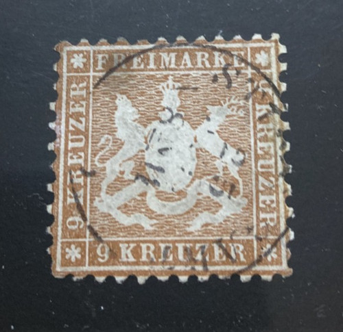 Württ 1863 kr aus - 9,