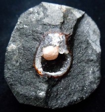 Fluorit Kugel rosa, in kleiner Chacedon-Druse, 35 x 40mm, Jalgaon / Indien