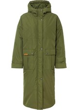 Neu Kapuzen Winter-Parka gefüttert oversized Gr 48 Dunkelkhaki Damen Mantel Coat