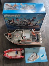 PLAYMOBIL 5540 City Action  Lösch-Rettungskreuzer  kleines Rettungsboot + Motor