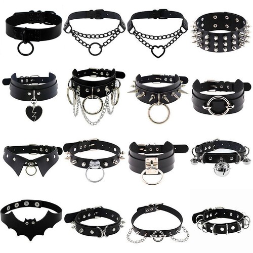 Gothic punk leder spitzen - leder,