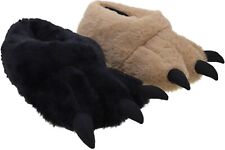 Herren Tier Hausschuhe Plüsch Schlappen Pantoffel Puschen Tatze Bär Nr. 585933