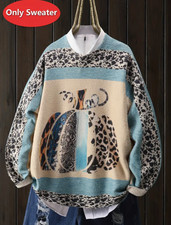Damenpullover mit leoparden