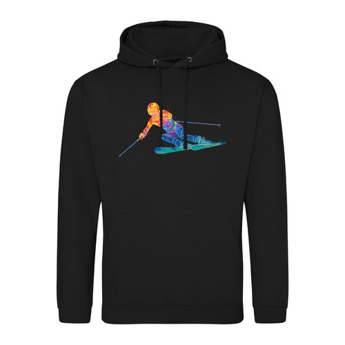 Unisex hoodie ski fahren - hoodie,