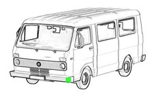 Reparaturblech - Eckstück vorne links für VW 31/35 LT