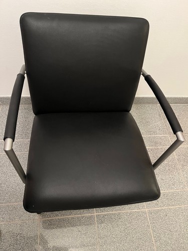Leder sessel schwarz - schwarz,, marke