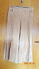 Echtleder  Hosenrock  Gr.36  Fb. cognac Ziegenvelourleder von Heine neuwertig
