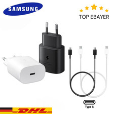 Original Samsung 25W Schnellladegerät USB-C Netzteil Ladekabel Adapter Stecker