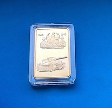 DEUTSCHES REICH  PANZER TANK  MEDAILLE BARREN  VERGOLDET