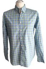 Brax Feel Good Modern Fit Langarm Hemd Gr. M Blau-Weiß