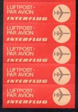 Interflug luftpostaufkleber - interflug,
