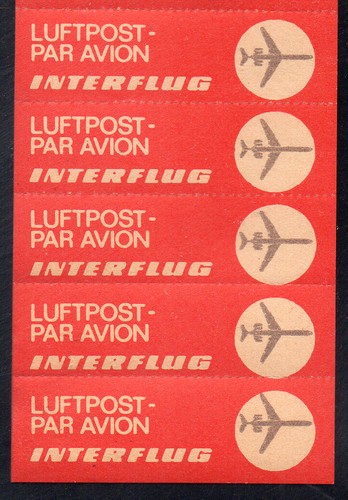 Interflug luftpostaufkleber - 5x,