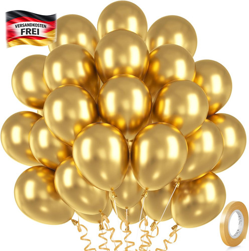 Luftballons metallic silber - silber, 30