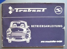 Bedienungsanleitung:  Trabant 601 , 601S , 601S de luxe  /  1985
