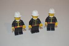 E074 LEGO 3x Minifigur Town Feuerwehrmann Classic Fire Helmet  firec001
