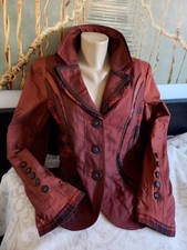 Biba Blazer Jacke rost braun Detail 42/44 tailliert Jacke Business Herbst Muster