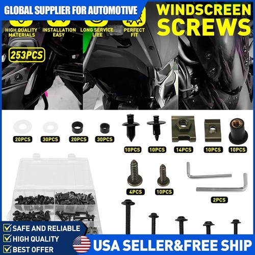 253pcs motorcycle fairing - motorcycle, bolt