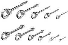 Augbolzen Ösenschraube Edelstahl A4 Ringbolzen Schraube Auge Ring Metrisch Holz