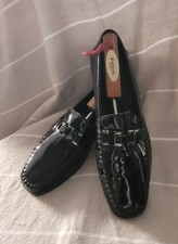Sioux Damen Lackschuh Schwarz Größe 8 NEU mit Etikett