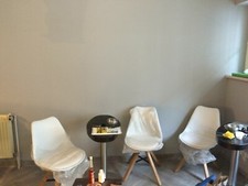 Bartisch Esstisch Partytisch Bistro-Tisch Holz Tisch Schwarz oval Gastronomie