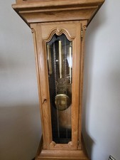 Standuhr Belgische Eiche hell gelaugt Massiv Westminster Glockenschlag