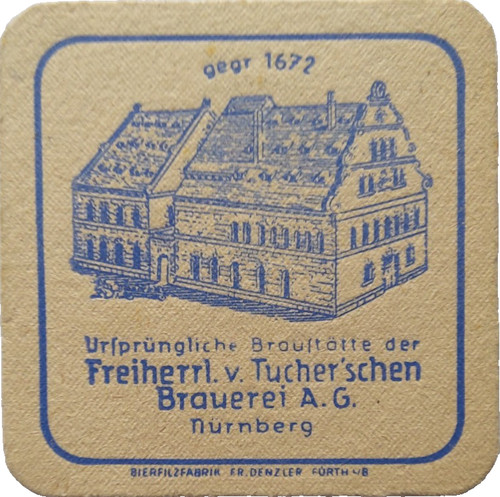 Alter bierdeckel freiherrl v - bierdeckel,