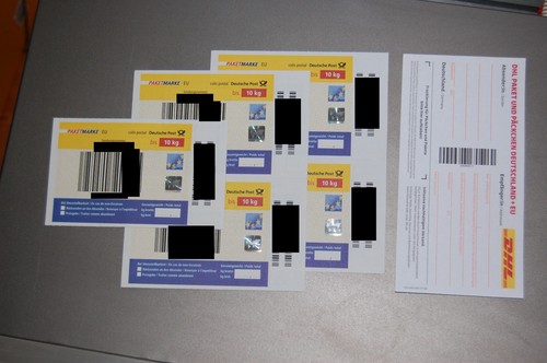 Dhl paketmarke bis 10kg - 5x, dhl-paketmarke