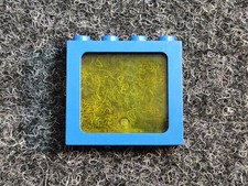 Lego 1 x 4033 Fenster blau + Scheibe 3855a transparent gelb 6970 6927 6951 6971