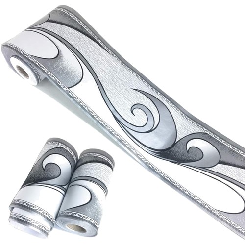 Tapetenbordüre silber - tapetenbordüre,