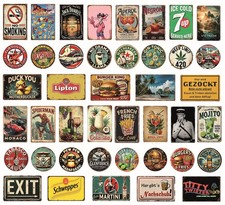 Blechschilder Retro Bar Deko Reklame Metallschild Vintage Nostalgie 20x30cm