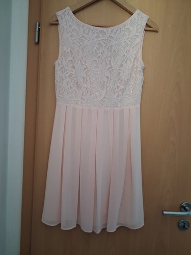Rosa kleid spitze knielang - rosa, 36