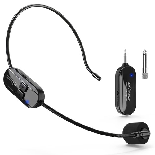 Drahtloses mikrofon headset - mikrofon,