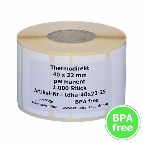 Thermo etiketten auf rolle - rolle,