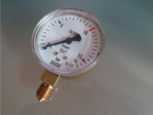 Wika oxygen bar manometer - oxygen,